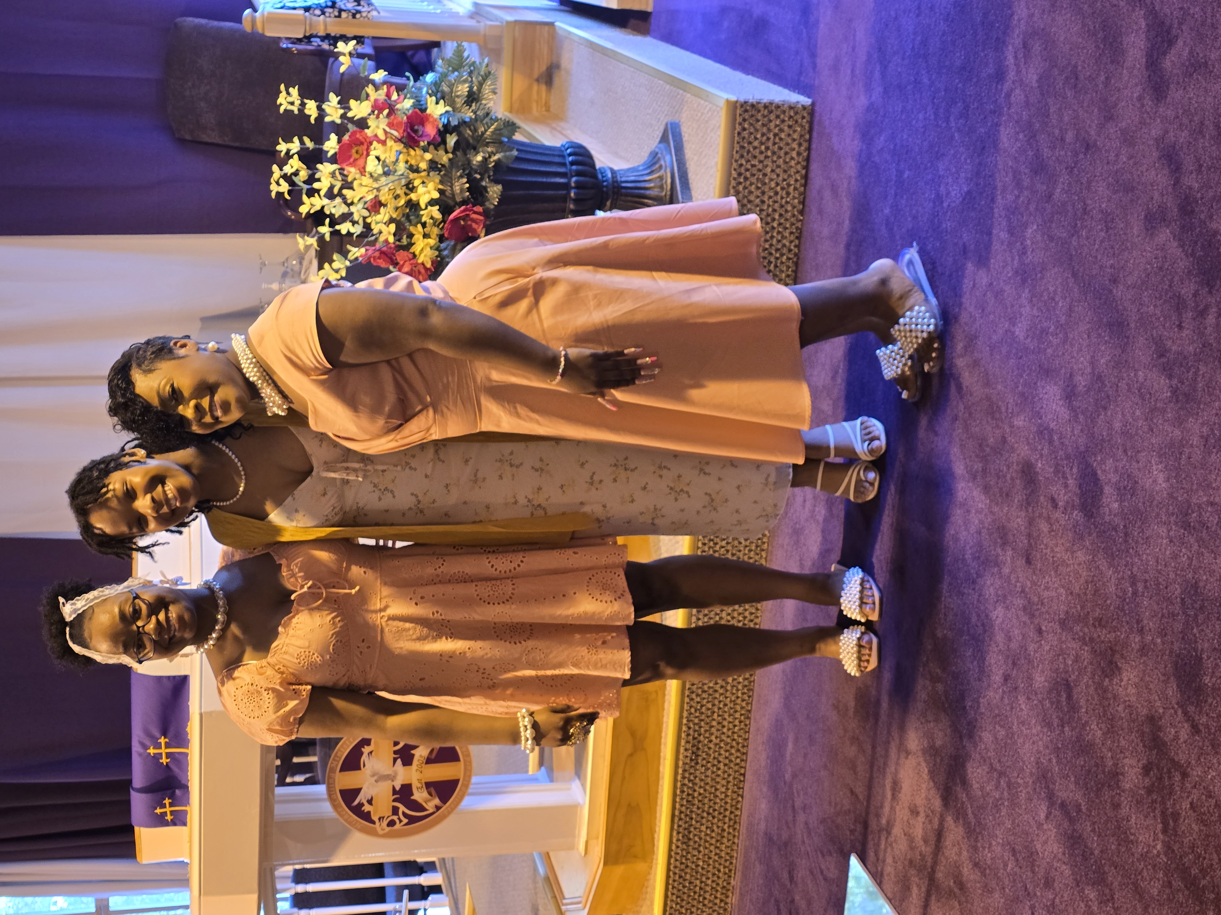 Young ladies in worship